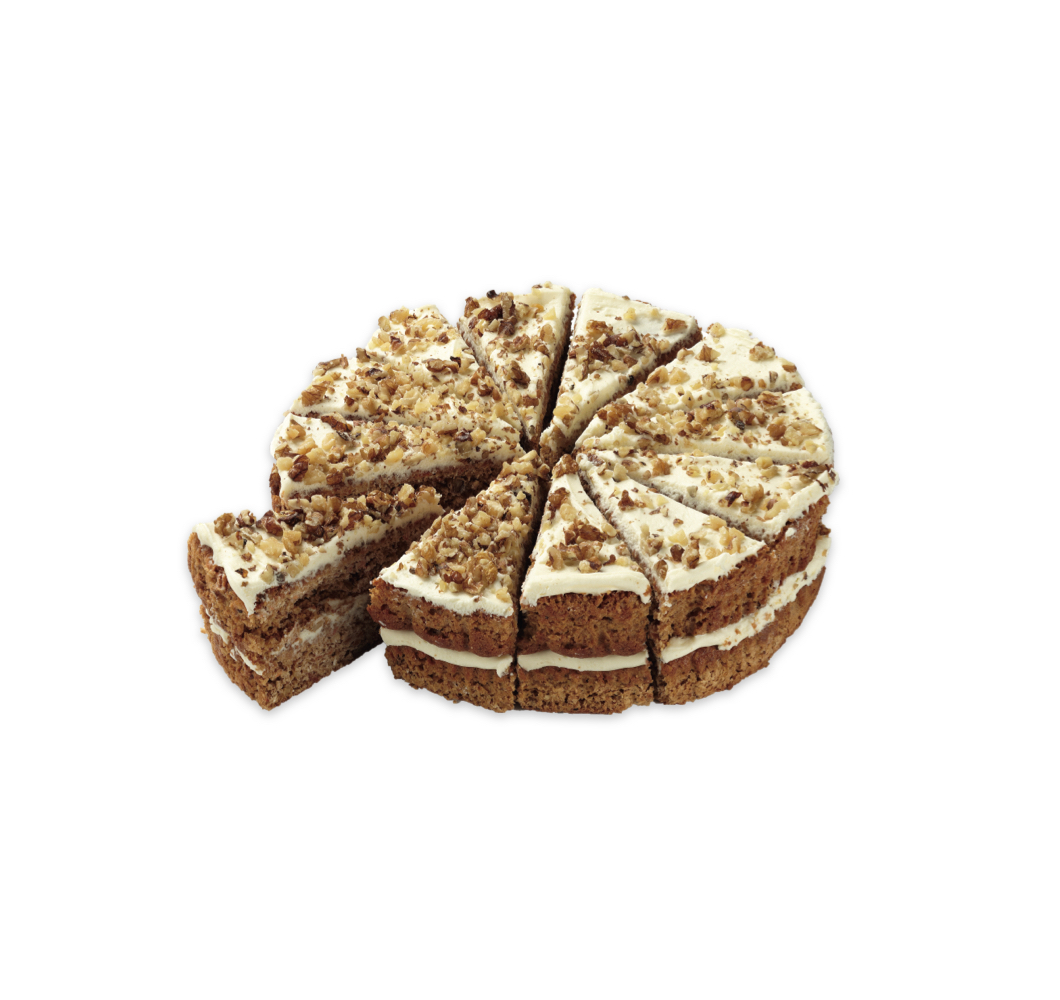 Carrot & walnut cake 12 punten